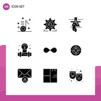 Modern Set of 9 Solid Glyphs and symbols such as tools manometer wrench pollution detection Editable Vector Design Elements