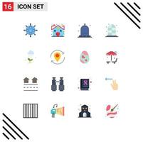 16 Universal Flat Colors Set for Web and Mobile Applications cloud cabinet security living winter Editable Pack of Creative Vector Design Elements