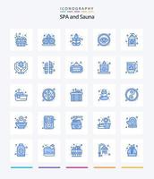 Creative Sauna 25 Blue icon pack  Such As sign. fitness. soap. sauna. bamboo vector