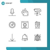 9 Creative Icons Modern Signs and Symbols of bubble ecommerce artistic discount design Editable Vector Design Elements