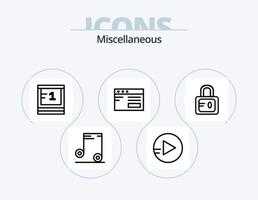 Miscellaneous Line Icon Pack 5 Icon Design. . study. study. glass. education vector