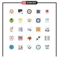 Universal Icon Symbols Group of 25 Modern Flat Colors of security webpage christmas web internet Editable Vector Design Elements