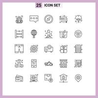 Modern Set of 25 Lines and symbols such as education year symbol new chinese Editable Vector Design Elements