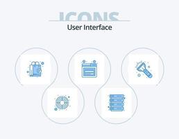 User Interface Blue Icon Pack 5 Icon Design. torch. flash. online. web. login vector