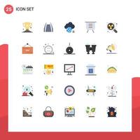 Set of 25 Modern UI Icons Symbols Signs for remove minus cloud delete technology Editable Vector Design Elements