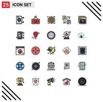 25 Creative Icons Modern Signs and Symbols of learning tutorials close document files Editable Vector Design Elements