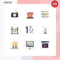 9 Universal Flat Colors Set for Web and Mobile Applications development coding garland code game Editable Vector Design Elements