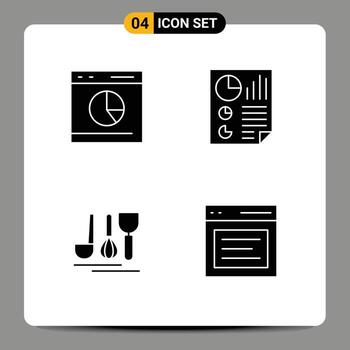 editable vector línea paquete de sencillo sólido glifos de comercio reporte Velocidad datos hotel editable vector diseño elementos