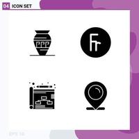 Group of Solid Glyphs Signs and Symbols for amphora business jar exchange strategy Editable Vector Design Elements