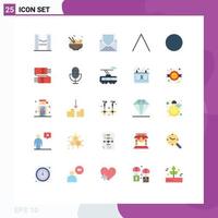 Universal Icon Symbols Group of 25 Modern Flat Colors of accessories circle contact up arrow Editable Vector Design Elements