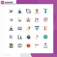 Universal Icon Symbols Group of 25 Modern Flat Colors of clothing pin decoration check in help Editable Vector Design Elements