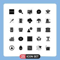 Pack of 25 creative Solid Glyphs of mechanical pms add pantone card Editable Vector Design Elements