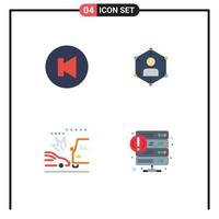 4 Universal Flat Icon Signs Symbols of arrow user connection people car Editable Vector Design Elements