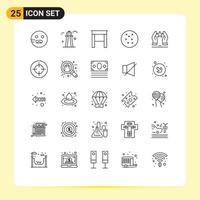 25 Creative Icons Modern Signs and Symbols of crosshair motivation desk motivate built Editable Vector Design Elements