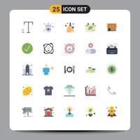 Set of 25 Modern UI Icons Symbols Signs for store online cleaning shop day Editable Vector Design Elements