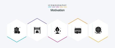 Motivation 25 Glyph icon pack including . target. pot. goal. time vector