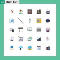 25 Creative Icons Modern Signs and Symbols of bug place angular office interface Editable Vector Design Elements