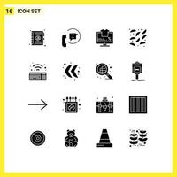 Set of 16 Modern UI Icons Symbols Signs for wireless keyboard monitor potato food Editable Vector Design Elements