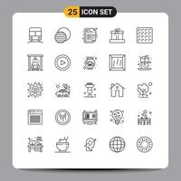 25 Creative Icons Modern Signs and Symbols of cookie easter sun box time Editable Vector Design Elements