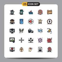 Set of 25 Modern UI Icons Symbols Signs for location loan bribe lend money Editable Vector Design Elements