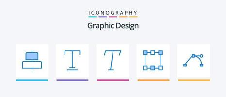 diseño azul 5 5 icono paquete incluso . camino. camino. creativo íconos diseño vector