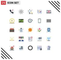 Universal Icon Symbols Group of 25 Modern Flat Colors of system drawing lights draft blue print Editable Vector Design Elements