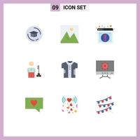 9 Creative Icons Modern Signs and Symbols of security person information man key Editable Vector Design Elements