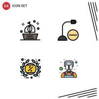 4 Creative Icons Modern Signs and Symbols of boat microphone ship devices black friday Editable Vector Design Elements