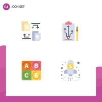 4 Universal Flat Icons Set for Web and Mobile Applications files vitamin head tactics analysis Editable Vector Design Elements