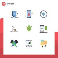 User Interface Pack of 9 Basic Flat Colors of flash coffee ambulance design medicine Editable Vector Design Elements