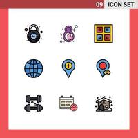 9 9 creativo íconos moderno señales y símbolos de Internet mundo símbolo Envío entrega editable vector diseño elementos