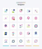 Creative Navigation 25 Flat icon pack  Such As pinpoint. document. gps. pin. location vector