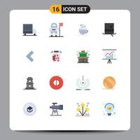 Modern Set of 16 Flat Colors and symbols such as bottle left cup back monocle Editable Pack of Creative Vector Design Elements