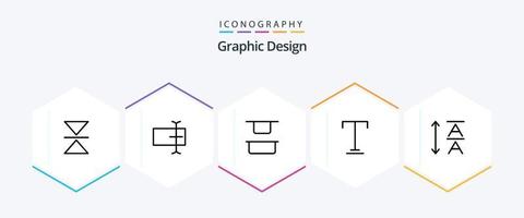 Design 25 Line icon pack including . vertical. . font vector