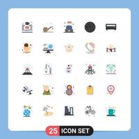 Set of 25 Modern UI Icons Symbols Signs for break media bandit amplifier bowling Editable Vector Design Elements