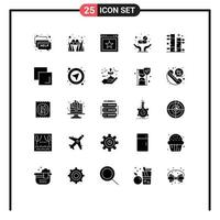 Universal Icon Symbols Group of 25 Modern Solid Glyphs of botanical care article tablets medicine Editable Vector Design Elements