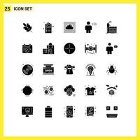 25 Creative Icons Modern Signs and Symbols of human body catalogue avatar secure Editable Vector Design Elements