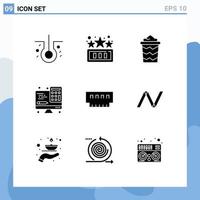 9 Creative Icons Modern Signs and Symbols of gadget computers bucket technology computer Editable Vector Design Elements