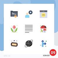 9 Creative Icons Modern Signs and Symbols of right spring user nature flower Editable Vector Design Elements