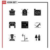 Modern Set of 9 Solid Glyphs and symbols such as window home tag furniture file Editable Vector Design Elements