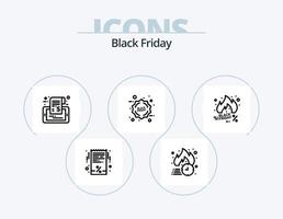 Black Friday Line Icon Pack 5 Icon Design. discount. sale. discount. discount. black friday vector