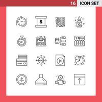 16 Thematic Vector Outlines and Editable Symbols of location compass star browse medication Editable Vector Design Elements