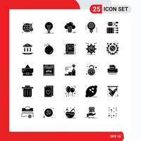 25 Universal Solid Glyphs Set for Web and Mobile Applications robotics electronics wifi artificial intelligence connected Editable Vector Design Elements