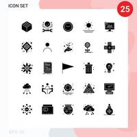 25 creativo íconos moderno señales y símbolos de negocio gráfico oficina Dom playa editable vector diseño elementos