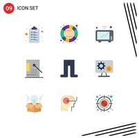 Universal Icon Symbols Group of 9 Modern Flat Colors of baby development iot design bucket Editable Vector Design Elements