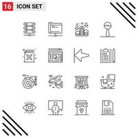 16 Thematic Vector Outlines and Editable Symbols of fire barrel server music instrument Editable Vector Design Elements