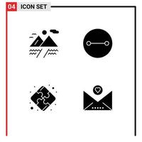 Mobile Interface Solid Glyph Set of Pictograms of camping email ancient puzzle message Editable Vector Design Elements