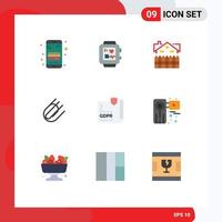 9 Creative Icons Modern Signs and Symbols of gdpr add building clip attachment Editable Vector Design Elements