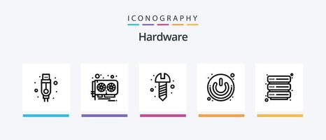 Hardware Line 5 Icon Pack Including . circle. cpu. bluetooth. screen. Creative Icons Design vector
