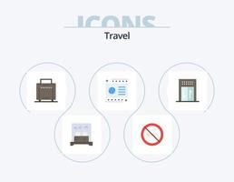 viaje plano icono paquete 5 5 icono diseño. . hotel. turista. ascensor. débito vector